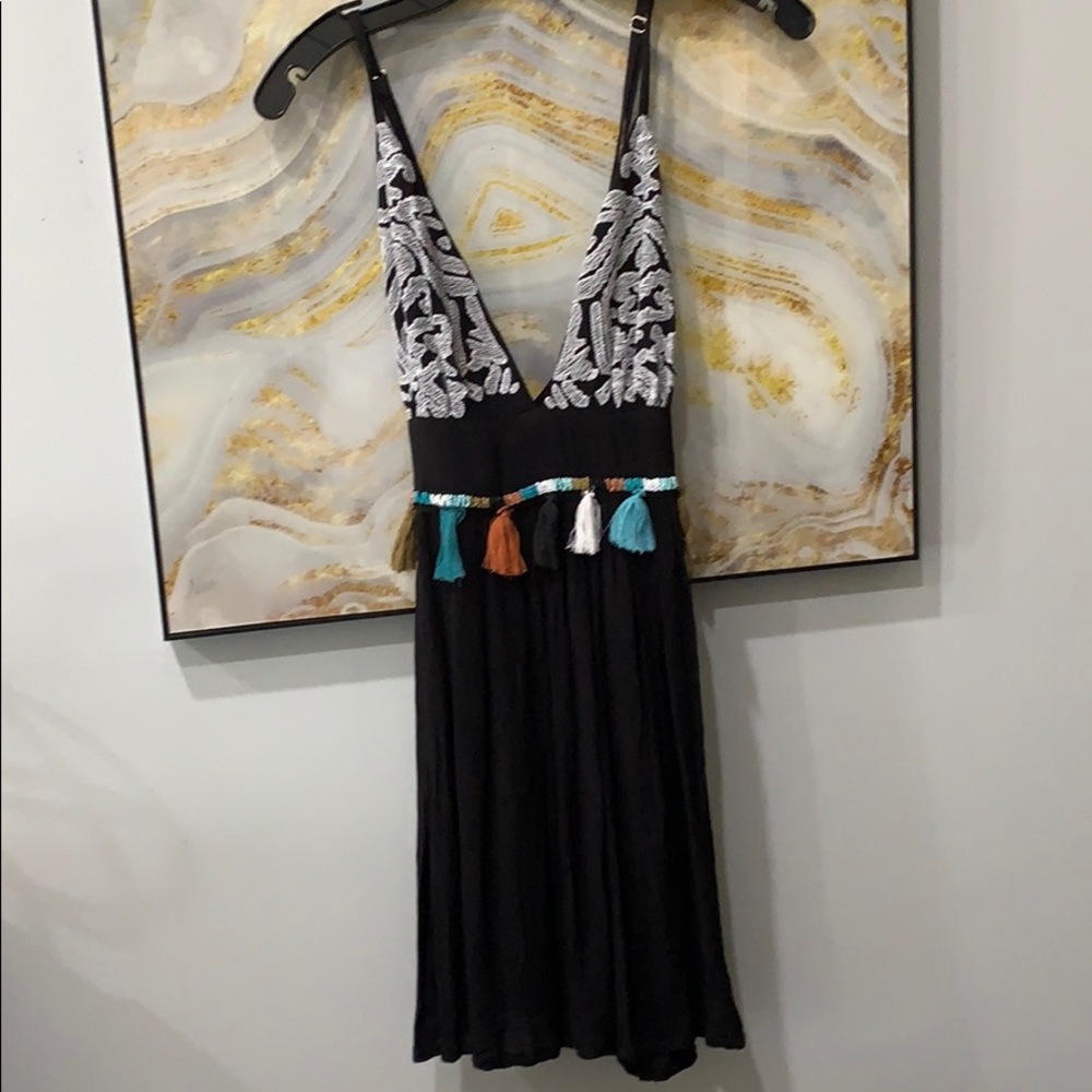NWT Raga Bohemian Beaded Swim Cover-up Babydoll Resort Dress